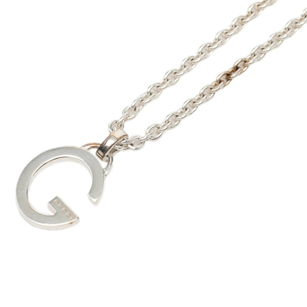 Gucci G-logo chain pendant necklace, silver (SV925), women's.